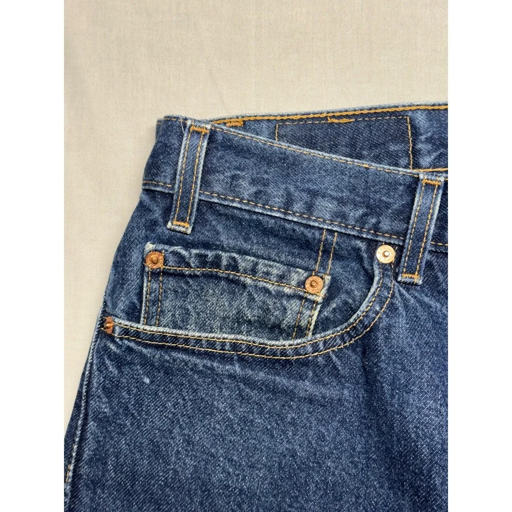 Levis 505 Regular Fit Jeans Mens 40x30 Dark Wash Blue Vintage Y2K 2002 505-0216